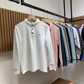 九色齐发 翻领纯色休闲长袖 秋季 品质大牛货 男士 新款 T恤POLO衫