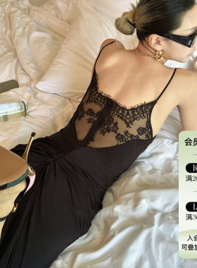 主推款 JACQUES WEI 26SS新品 纯色针织修身连衣裙女吊带开衩长裙