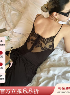 主推款 JACQUES WEI 26SS新品 纯色针织修身连衣裙女吊带开衩长裙