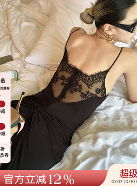 主推款 JACQUES WEI 26SS新品 纯色针织修身连衣裙女吊带开衩长裙