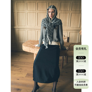 5折 VIKTORIACHAN 24AW秋冬假日胶囊 套头羊毛毛衣百搭头巾披肩