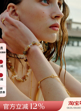 MONSECRET 25SS新品 设计感波光项链原创小众手链串珠手串百搭