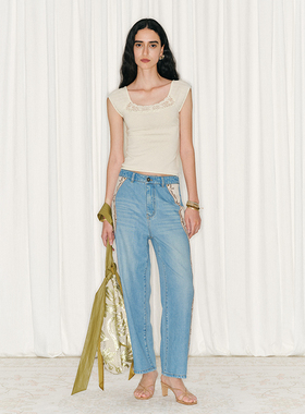 Palavas 26SS春夏新品 手工钩花针织T恤女简约修身百搭短款上衣
