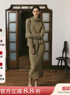 4折 现货授权Cello Sonata 23AW秋冬新品 可翻折堆领针织上衣