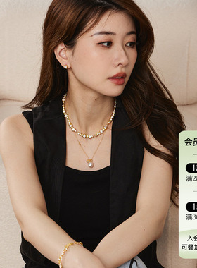 OOAK 流金系列 油画肌理泡沫项链女高级感温柔气质珍珠时尚首饰