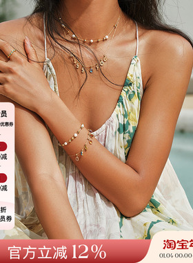 OOAK 2025流金系列 彩色半宝石水晶吊坠 DIY字母项链百搭高级感