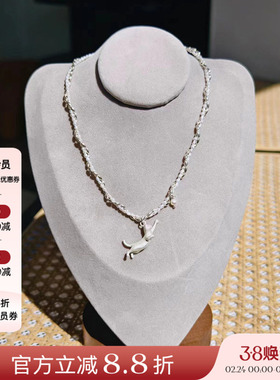 现货授权Urpflanze 简约个性动物颈饰时尚小猫天然珍珠缠绕项链