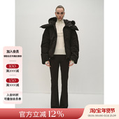 翻领刺绣短款 VIKTORIACHAN 25AW秋冬 连帽可拆卸毛领泡芙羽绒服