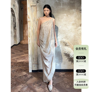 8折现货正品授权Freja 24SS春夏北欧风时尚单肩带印花连衣裙