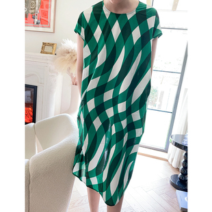 女士宽松印花薄棉布包袖 23SS春夏新品 连⾐裙 现货授权WHM 五折