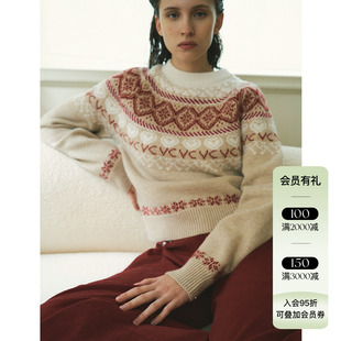 5折 VIKTORIACHAN 24AW秋冬假日胶囊 设计感羊毛套头毛衣女百搭