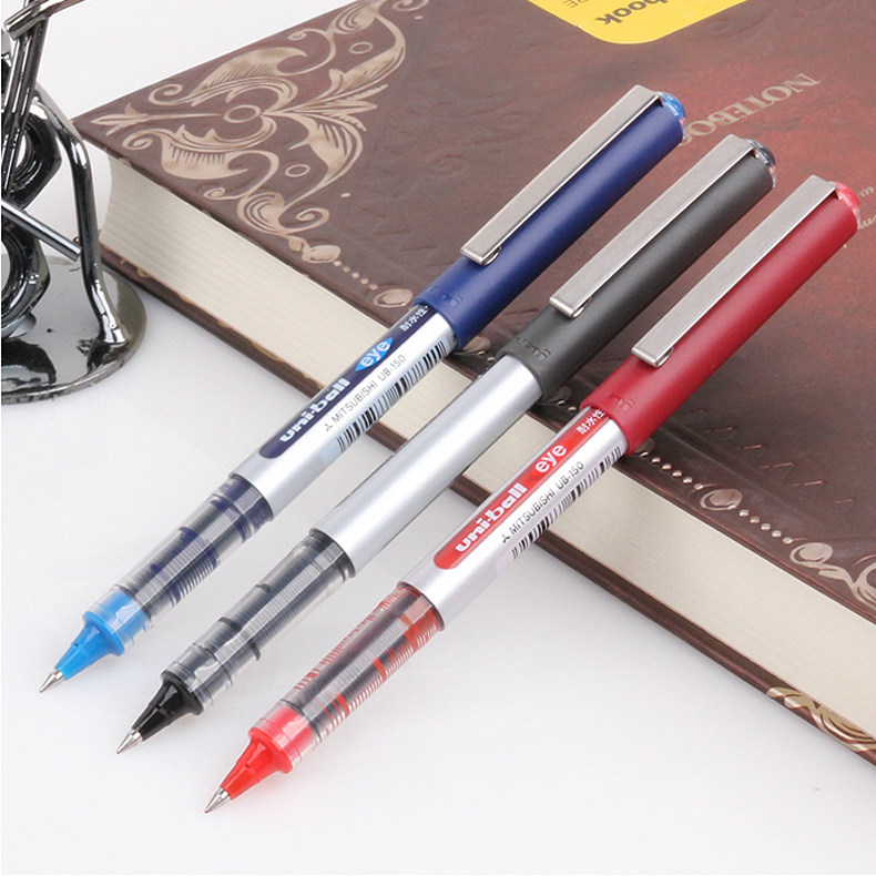 包邮日本三菱UNI签字笔UB-150直液式水笔水性笔UB155中性笔10支装