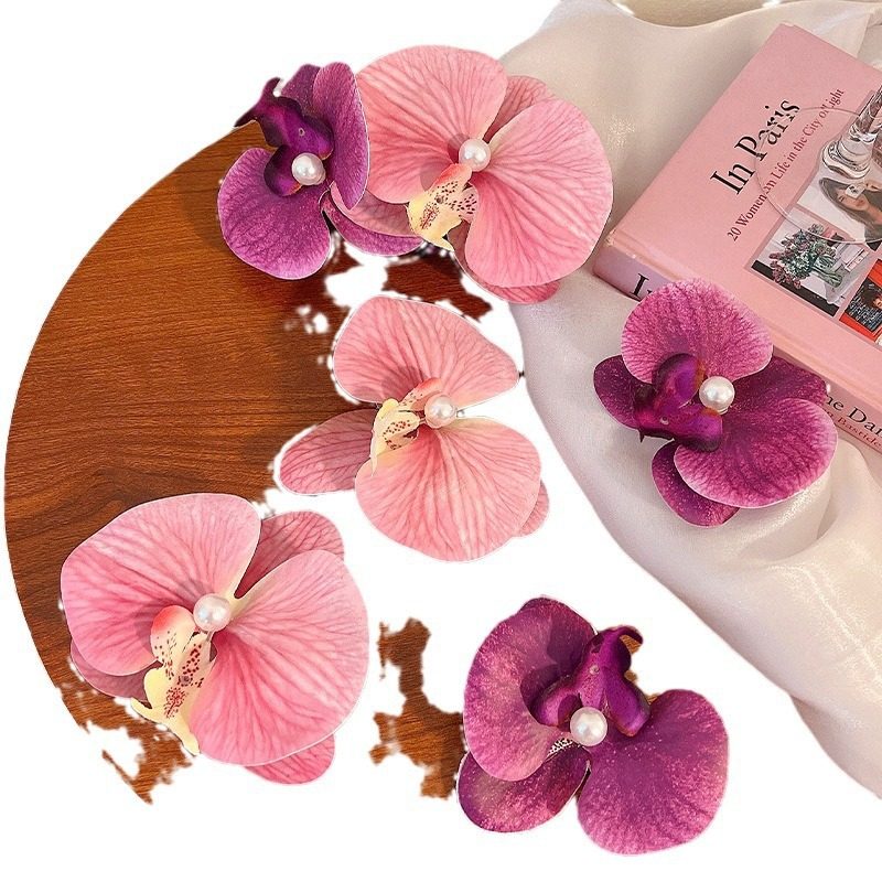 易梦玲同款绿色兰花朵发夹女超仙刘海侧边夹发卡氛围感拍照夹子女,饰品/流行首饰/时尚饰品新,发饰,淘宝优惠券,粉丝福利购,淘宝优惠卷