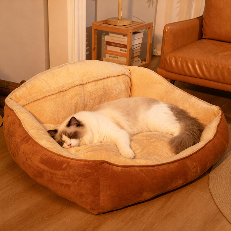 猫窝冬季加厚保暖开放式猫咪睡窝安全感冬日狗窝睡觉用品四季通用