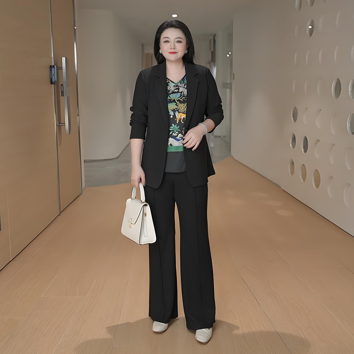 MsShe大码女装西装垫肩正肩图片
