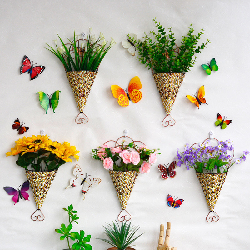 Rattan Flower basket Wall hanging Wall flower arrangement Wall a living room wall decorate Hanging suspension vase Willow Straw Flower potin the Home accessories , Vase/Flower/Artificial flowers/Imitation jewelry , Flower/Vase , Baskets  category - from Buy2taobao.com to provide professional Taobao agent buy service