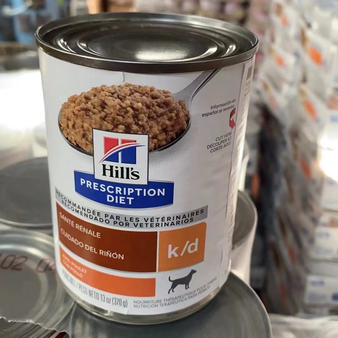 美国hills希尔斯kd犬肾脏病急慢性肾功能衰竭处方狗罐头370g