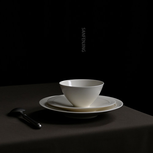 三分静素色陶瓷餐具手作器皿