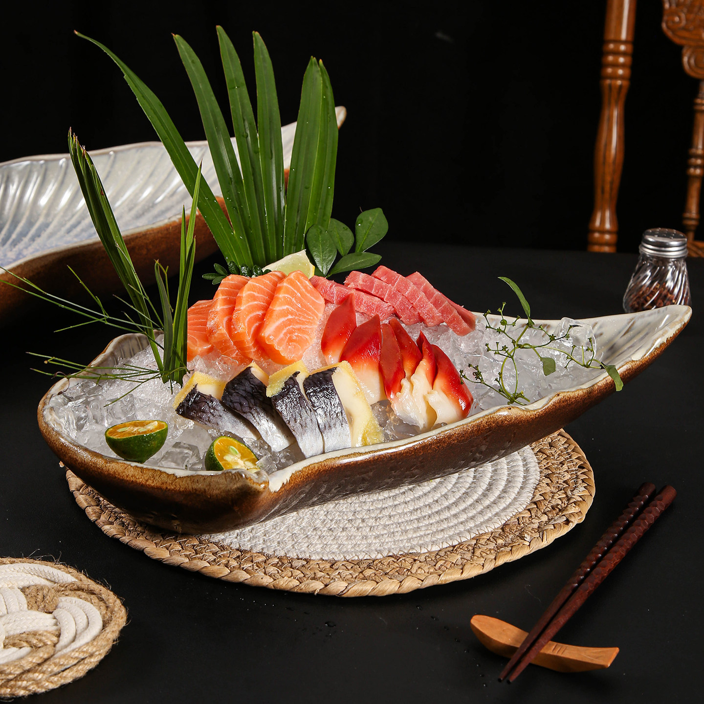 陶瓷三文鱼酒店餐具刺身盘冰盘海鲜刺身拼盘干冰餐具海鱼生专用盘,餐饮具,盘,淘宝优惠券,粉丝福利购,淘宝优惠卷