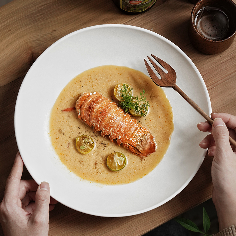 10英寸陶柔陶瓷深盘圆形