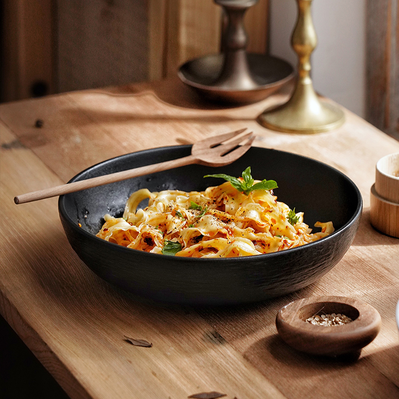 日式餐具黑色高级感家用