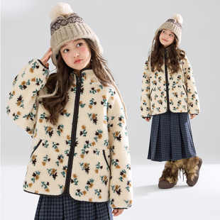 【宁儿粉丝专享】3M新雪丽棉韩系碎花羊羔绒外套棉服女童冬新