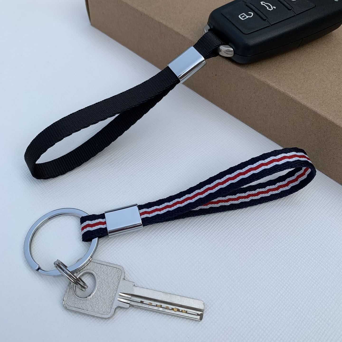 可拆卸1cm宽织带锁匙绳手腕情侣简约便携汽车钥匙扣男女水杯挂绳