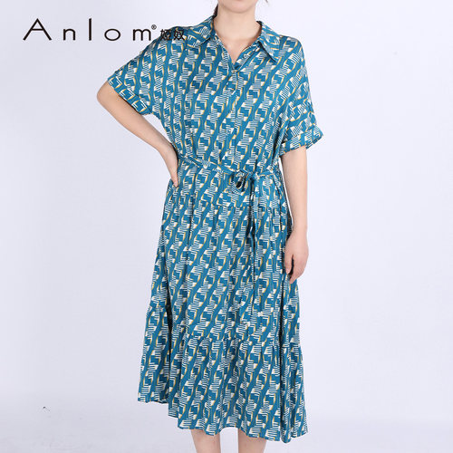 Anlom/娅奴桑蚕丝连衣裙