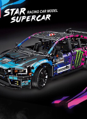 斯芭鲁赛车杰星57010新品科技件DIY组装积木车模高难度益智玩具