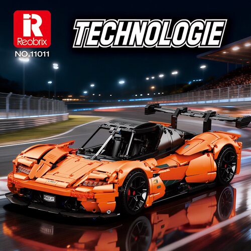 Reobrix臻砖11011 KTM GTR概念跑车赛车小颗粒拼装模型积木男玩具