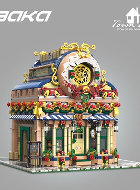 霸卡新品33202-6街景积木甜圈甜点工坊模型益智拼装桌面摆件玩具