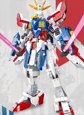 杰星58107小颗粒积木大型moc拼装机器人机甲模型手办男孩玩具礼物