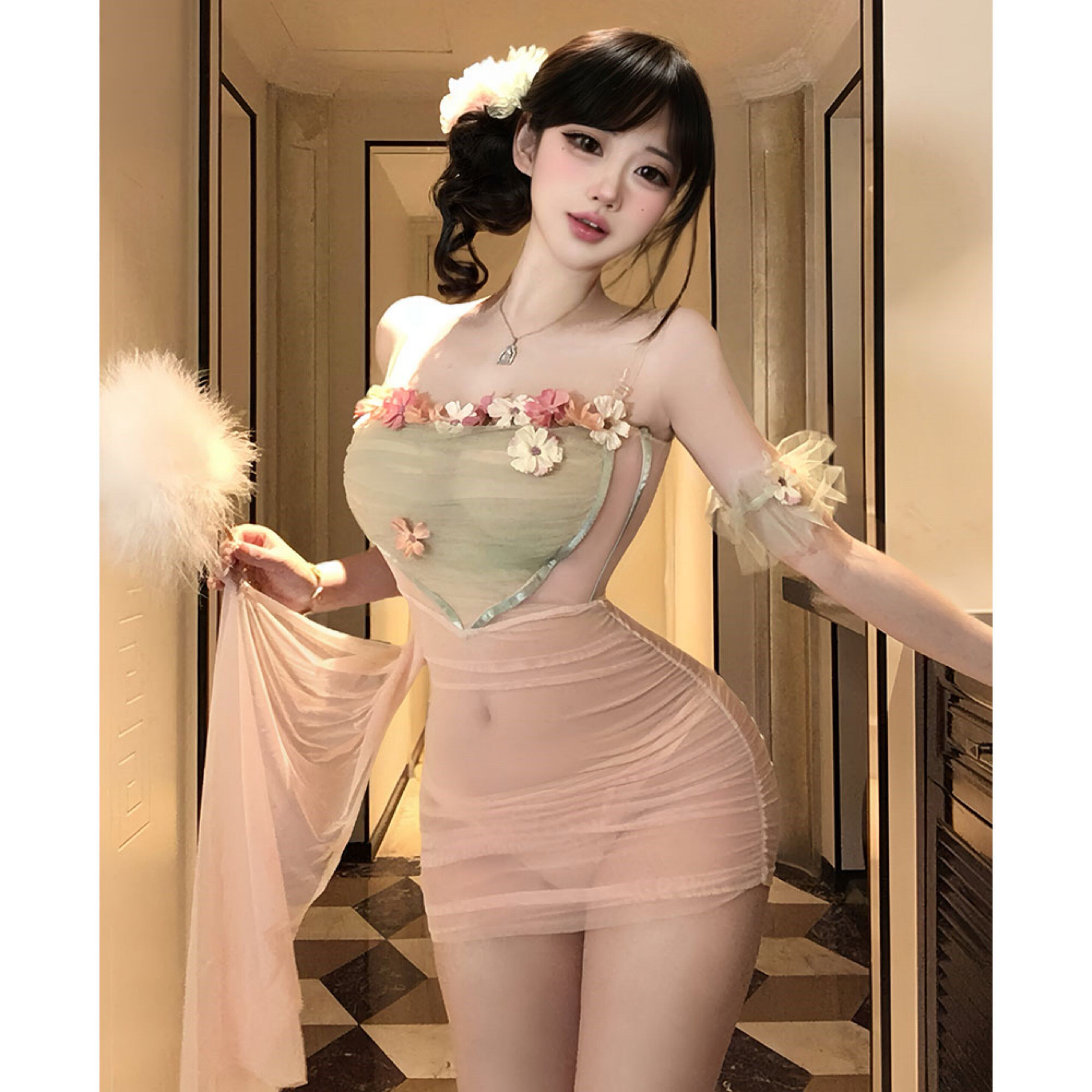 法式高级感夏季抹胸睡裙