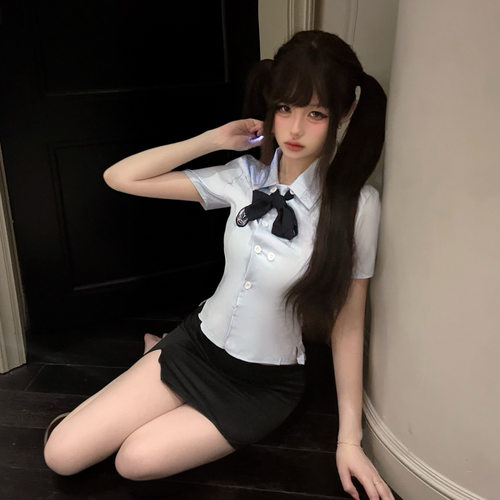 清纯学妹情qu内衣禁欲系夏季新款职业ol套装角色扮演情侣趣味睡衣