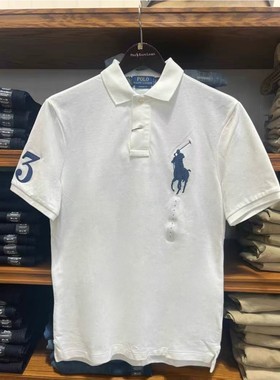拉夫劳伦新品高端休闲翻领短袖Polo衫男士T恤大马标纯棉短袖男装