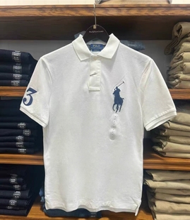 拉夫劳伦新品高端休闲翻领短袖Polo衫男士T恤大马标纯棉短袖男装