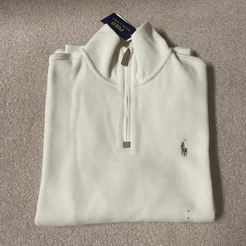 拉夫劳伦Polo Ralph Lauren纯色半拉链Logo刺绣卫衣 男款长袖上衣
