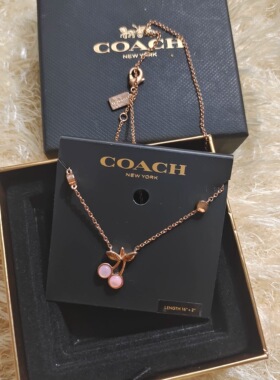coach蔻驰水晶镶钻项链时尚经典 情人节礼物 国内现货