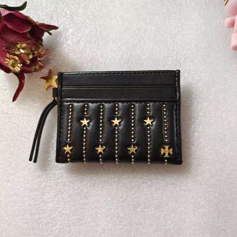 tory burch汤丽柏琦黑色复古星星小卡包钱包精致漂亮女士包袋礼物