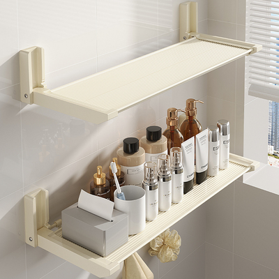 浴室壁挂式置物架厕所墙上挂壁马桶收纳层架免打孔化妆室洗漱台架