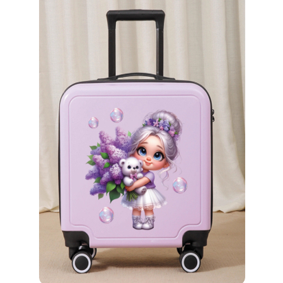 洛辣儿童行李箱可定制logo18寸万向轮儿童拉杆箱卡通男女高达儿童