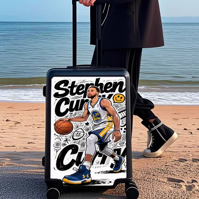 洛拉儿童行李箱NBA球星周边行李箱男20寸变形金刚旅行箱擎天柱大