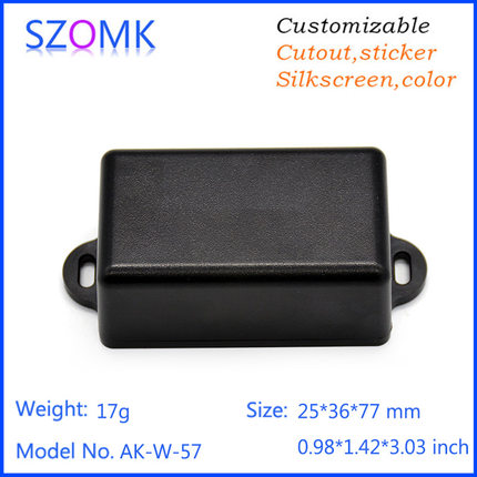 SZOMK带耳挂墙式接线塑料外壳电子电源控制器定制塑胶壳体W-57