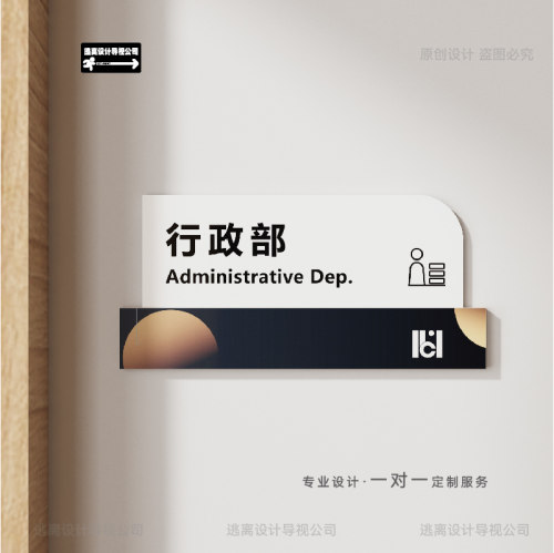 亚克力更换科室门牌行政部商务办公区茶水间会议室标识指引可定制