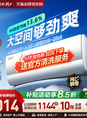 【Gree/格力官方】新一级能效小2匹变频冷暖空调大挂机AI节能王子