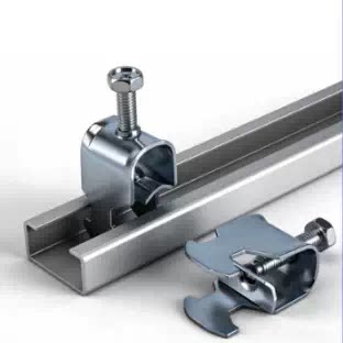 UB-EMC屏蔽线缆夹UB6-12EMC防磁波金属电缆夹机柜C型轨道电缆接地