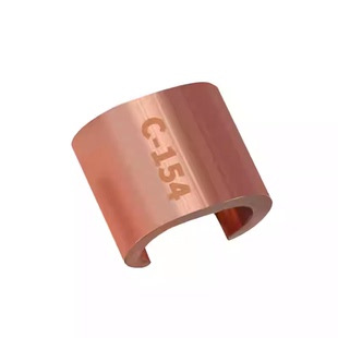 c型铜接线夹紫铜鼻子接线端子纯铜压线扣并线压头铜线对接头耳线