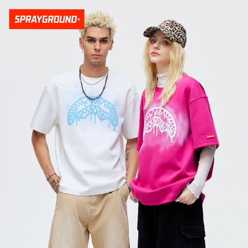 SprayGround鲨鱼嘴印花短袖T恤