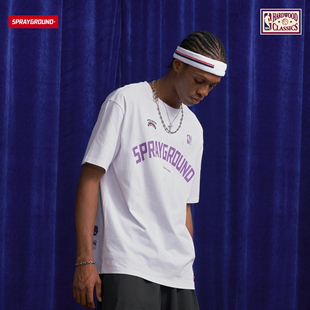 SprayGround丨NBA HWC联名系列猛龙球队短袖T恤男夏季宽松短tee潮