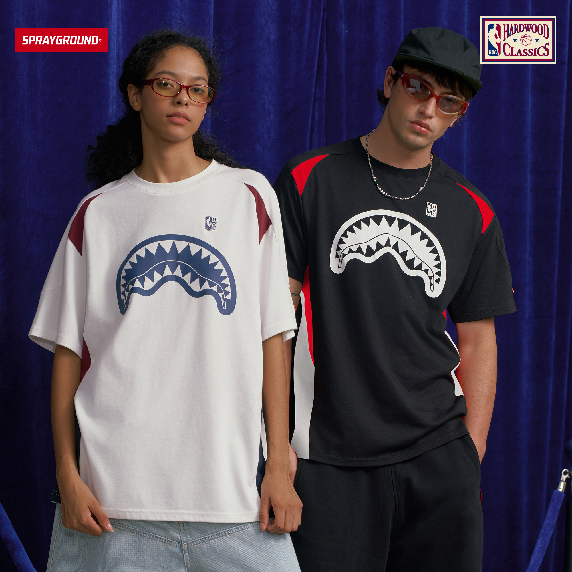 SprayGround丨NBA HWC联名系列运动短袖T恤男夏季宽松潮流体恤衫